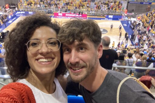 Mit Paula beim Basketball